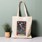 Ninastore Tarot Kartı Tote Çantası, Bahçıvan, Iskelet, Anneler Günü Hediyesi %100 Pamuklu Tote Çanta. Çevre Dostu, Estetik Alışveriş Çantası, Ömür Boyu Kullanabileceğiniz Çanta. - Renkli