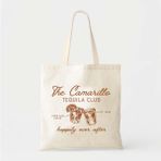 Ninastore Tequila Club Tote Çanta: Pamuklu Kanvas - Düğün ve Plaj Partisi - Renkli