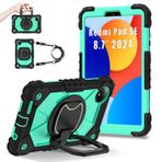 nincyee Çocuk Robotları Tablet Kılıfı Xiaomi Redmi Pad Pro 12.1 inç 2024, 3'ü 1 Arada Gökkuşağı Renkleri Darbeye Dayanıklı Silikon Kapak Kalem Tutucu, Omuz Askısı, Katlanır Kickstand Dönen Yüzükler