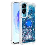 nincyee Honor 90 Lite için Darbeye Dayanıklı Kılıf, Parlatıcı Elmas Kalp Gökkuşağı Quicksand Şeffaf Tpu Kapak Katlanır Gizli Halka Destek Çubuğu ile