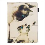 nincyee iPad 6./5. iPad 9.7" 2018/2017/iPad Air 2/1, Kedi Kaplan Kelebek Hayvanlar Çiçek Desenli Suni Deri Kılıf Otomatik Uyku/Uyanma Kapağı Manyetik Toka