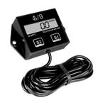 NInE-ROnG Jayron LCD dijital devir sayacı, çalışma saati sayacı, programlanabilir ve sıfırlanabilir bakım aralığı, pil değiştirilebilir, su geçirmez, ZTR çim biçme makinesi traktör jeneratörü için kullanım