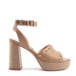 Nine West Caneb 4FX Taba Topuklu Kadın Sandalet