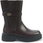 Nine West CANGER 5PR Koyu Kahve Kadın Düz Bot - Kahverengi