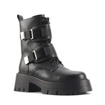 NINE WEST CHAD 4PR Kadın Biker Bot, Siyah, 37 EU