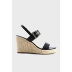 Nine West Çift Bantlı Hasır Dolgu Topuklu Bayan Ayakkabı OPRAH 5FX SİYAH