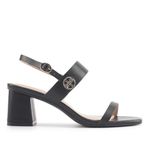 NINE WEST NACEDIA 5FX Siyah Kadın Sandalet, Siyah/beyaz, 38 EU