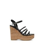 Nine West Renest 3 3FX Siyah Kadın Dolgu Topuk Sandalet