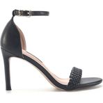 Nine West Sina 3FX Siyah Topuklu Kadın Sandalet