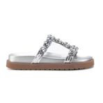 Nine West Suca 3FX Gümüş Kadın Düz Terlik