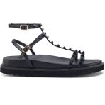 Nine West Tevr 3FX Siyah Kalın Taban Kadın Sandalet