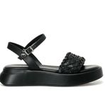 Nine West Valle 4FX Siyah Kalın Taban Kadın Sandalet