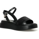 Nine West Welna2 Siyah 4FX Kalın Taban Kadın Sandalet