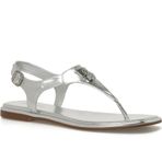 Nine West Wollo 4FX Gümüş Kadın Düz Sandalet