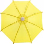 Ninglongrankai 5 Mini Şemsiye Bebek Aksesuarları (Yurt Dışından) - Beyaz - Sarı