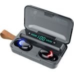 Ninglongrankai Dijital Ekranlı Bluetooth Kulaklık Spor Dokunmatik Kablosuz Tws Binaural F9 Bluetooth Kulaklık (Yurt Dışından) - Gri