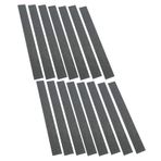 Ningvong 15pcs, pure graphite electrode plate, cathode anode conductive water treatment graphite sheet, thickness 8mm, width 15mm, length,45mm