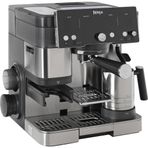 Ninja Luxe Essential 2'si 1 arada kahve makinesi, latte, cappuccino ve espresso makinesi, entegre fasulye değirmeni ve süt köpürtücü, kullanımı kolay kahve makinesi, 2 önceden ayarlanmış modlu süt