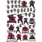 Ninja Sticker Set 20 Parça Telefon, Tablet, Defter, Laptop Sticker