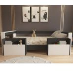 Ninnimo M1-41 Montessori 90x190 cm Antrasit Beyaz Karyola