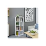 Ninnimo Mirror Beyaz MDF Kitaplık, Dekoratif Kitaplık, Modern Kitaplık