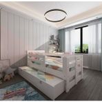 Ninnimo Montessori MDF Yavrulu Karyola Q4004-1 90x190 Uyumlu - 90 x 190 cm - Beyaz