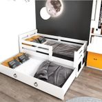 Ninnimo Yavrulu Mdf Beyaz 90X190 Yatak Uyumlu Karyola