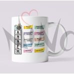 Nino Store Annelere Özgü Derlemeler Baskılı Anneler Günü Hediyelik Kupa Bardak - Beyaz - 300 ml