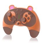 Nintendo değiştirme kablosuz Kontrolleyici, Turbo/Hareket/Vibration/Ekran Görüntü Funksiyonu ile Stoga Cute Raccoon değiştirme Kontrolleyici, Switch/Switch Lite/Switch Pro ile uyumlu Pro Kontrolleyici