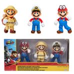 Nintendo Mario Odyssey 3'lü Paket Aksiyon Figürleri - Kaptan Mario, Explorer Mario ve Mario ile Cappy, Mafsallı Super Mario Figürleri Yaklaşık 4" / 10 cm Uzunluğunda