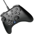 Nintendo Switch Horıpad Turbo Kablolu Gamepad Siyah Ergonomik Tasarım ve Programlanabilir Tuşlar