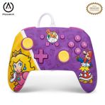 Nintendo Switch için geliştirilmiş kablolu PowerA Controller – Princess Peach Battle, Gamepad, oyun kumandası, kablolu denetleyici, resmi lisanslı