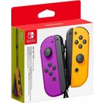 Nintendo Switch JoyCon Neon Purple Orange Controller Oyun Kolu