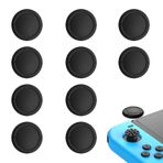 Nintendo Switch/Oled/Lite için Yedek Joystick Kapakları, Silikon Analog Joystick Kapak Başparmak Çubuğu Kapağı, Nintendo Switch Joycon için Başparmak Tutacakları, Analog Çubuk Kapak (10 ADET Siyah)