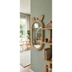 Niobe Home 30X60 Rattan Bambu Çocuk Odası Kulaklı Boy Aynası
