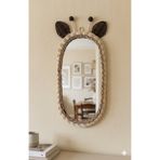 Niobe Rattan Bambu El Örmesi Kahverengi Zürafa Model Boy Aynası 30x60