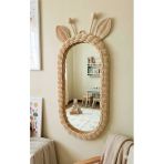 Niobehome Rattan Bambu El Örmesi Zürafa Model Boy Aynası