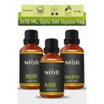 Nioli Bergamot, Nane, Okaliptus, Esansiyel Uçucu Yağ Buhurdanlık Yağı Aromaterapi Yağı 10 ML