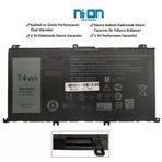 Nion Dell İnspiron 15-7567 Uyumlu Notebook Batarya - Pil