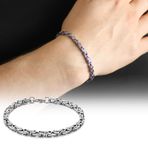 Nipora Silver Renk Kalınlık 5 Mm 317l Çelik Kral Bileklik