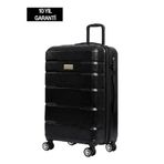 NIPPON Büyük Boy Polikarbon Valiz, 78x47x27 cm, Karbon Siyah, TSA Kilit, 360° Tekerlek, 10 Yıl Garantili