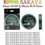 Nippon Sakaya 8X 0.14 mm x 150 mt Dark Green İp Misina
