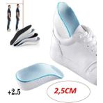Nirnisa 2. 5 cm Erkek Gizli Topuk Yükseltici Boy Uzatıcı Ortopedik Tabanlık Köpük Ayakkabı Tabanlığı - Mavi - Beyaz