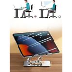 Nirnisa Yükseklik Ayarlı 7-12 Inç Metal Tablet Soğutucu Masaüstü 360 Dönen Ayaklı Laptop Standı ipad Tutucu - Gümüş
