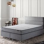 Niron 90x190 cm Silver Tek Kişilik Yatak Takımı Yatak Baza Başlık Seti