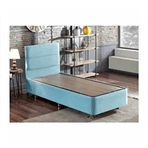 Niron Cozy Baza ve Başlık 90x190 cm Tek Kişilik Sandıklı Bebek Mavisi Kumaş Baza ve Başlığı