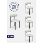 Niron Elis Sandalye Takımı (4 Adet) – Beyaz Renk, Modern Ve Ergonomik Tasarım