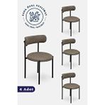 Niron Elis Sandalye Takımı (4 Adet) – Kahverengi, Modern Ve Ergonomik Tasarım