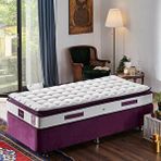 Niron Purple 120x200 Tek Kişilik Pedli Yatak Full Ortopedik Yaylı Yatak