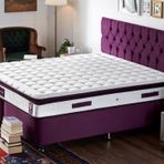 Niron Purple 200x200 cm Tek Kişilik Yatak Baza Başlık Takımı
